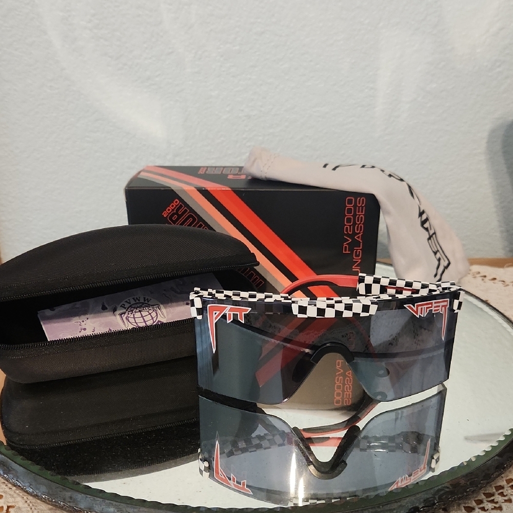 Pit Viper Black and White Sunglasses